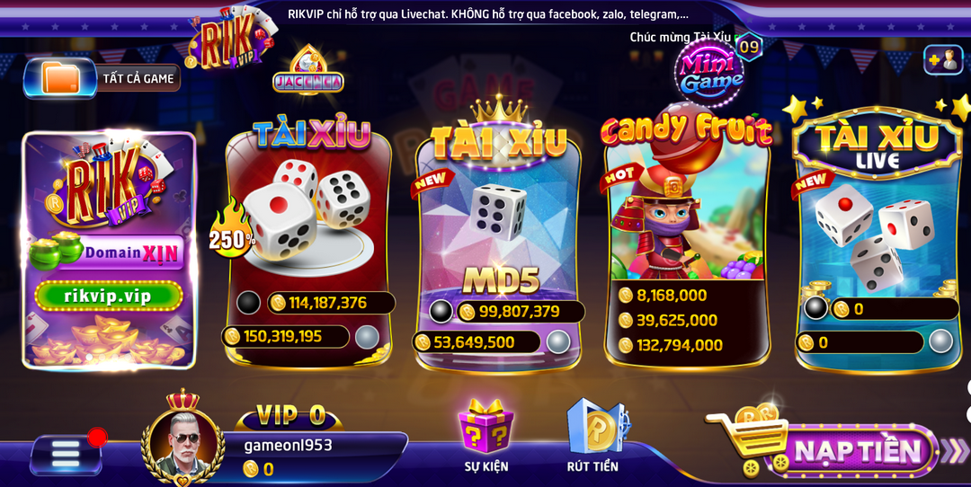 game bài Rikvip