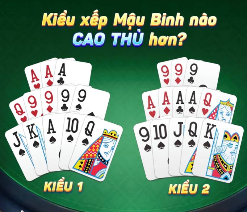 Quy định xếp bài Mậu Binh theo luật chơi